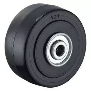 3" x 1-1/4" Solid Soft Rubber On Bearing Wheels